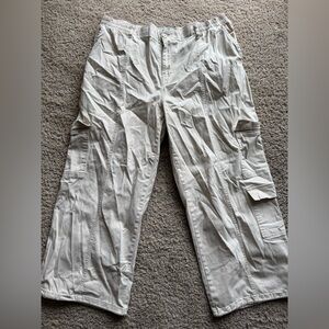 Women’s Cargo Style Light Tan/White Pants-Size 2X